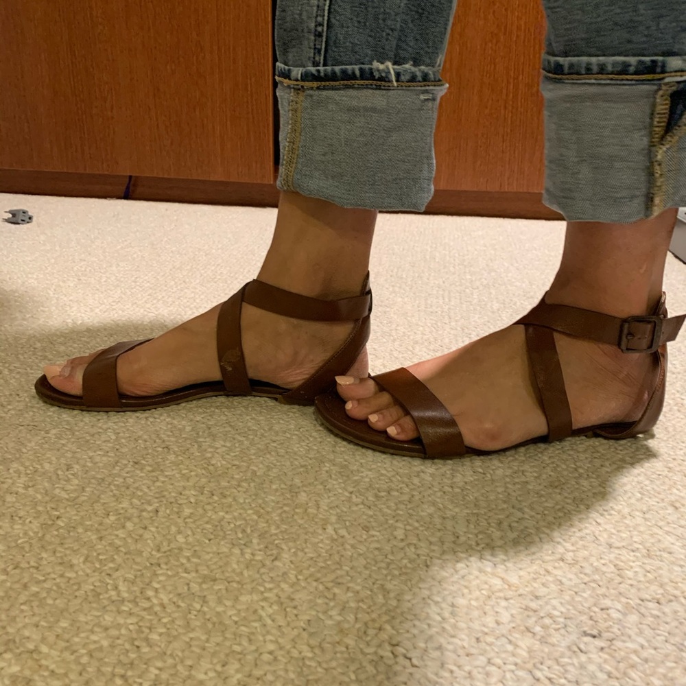 Dark brown boho sandals
